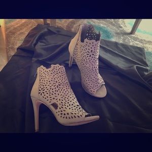 Peeped Toe Stiletto Booties